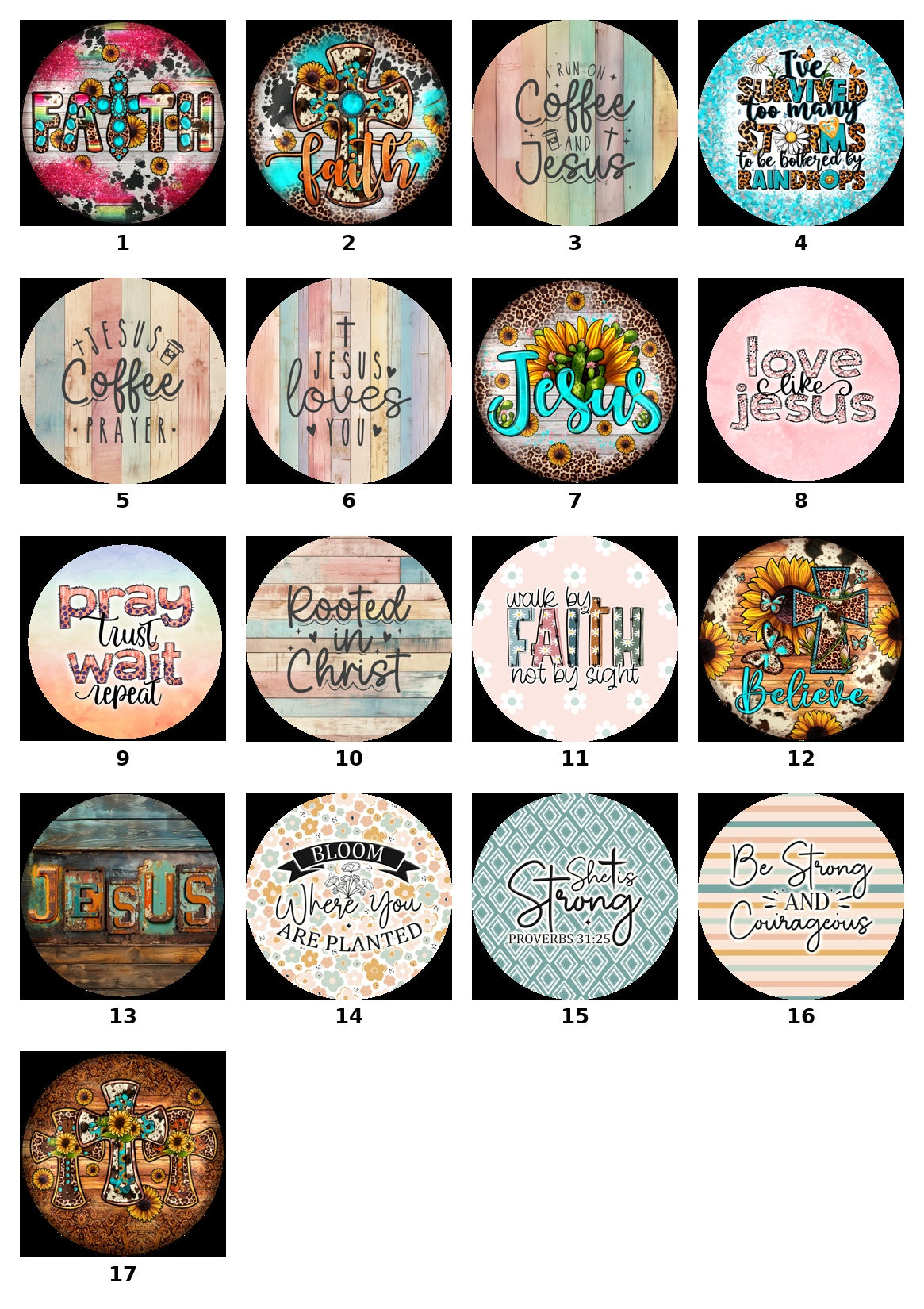 Religious Car Coasters Set of 2
