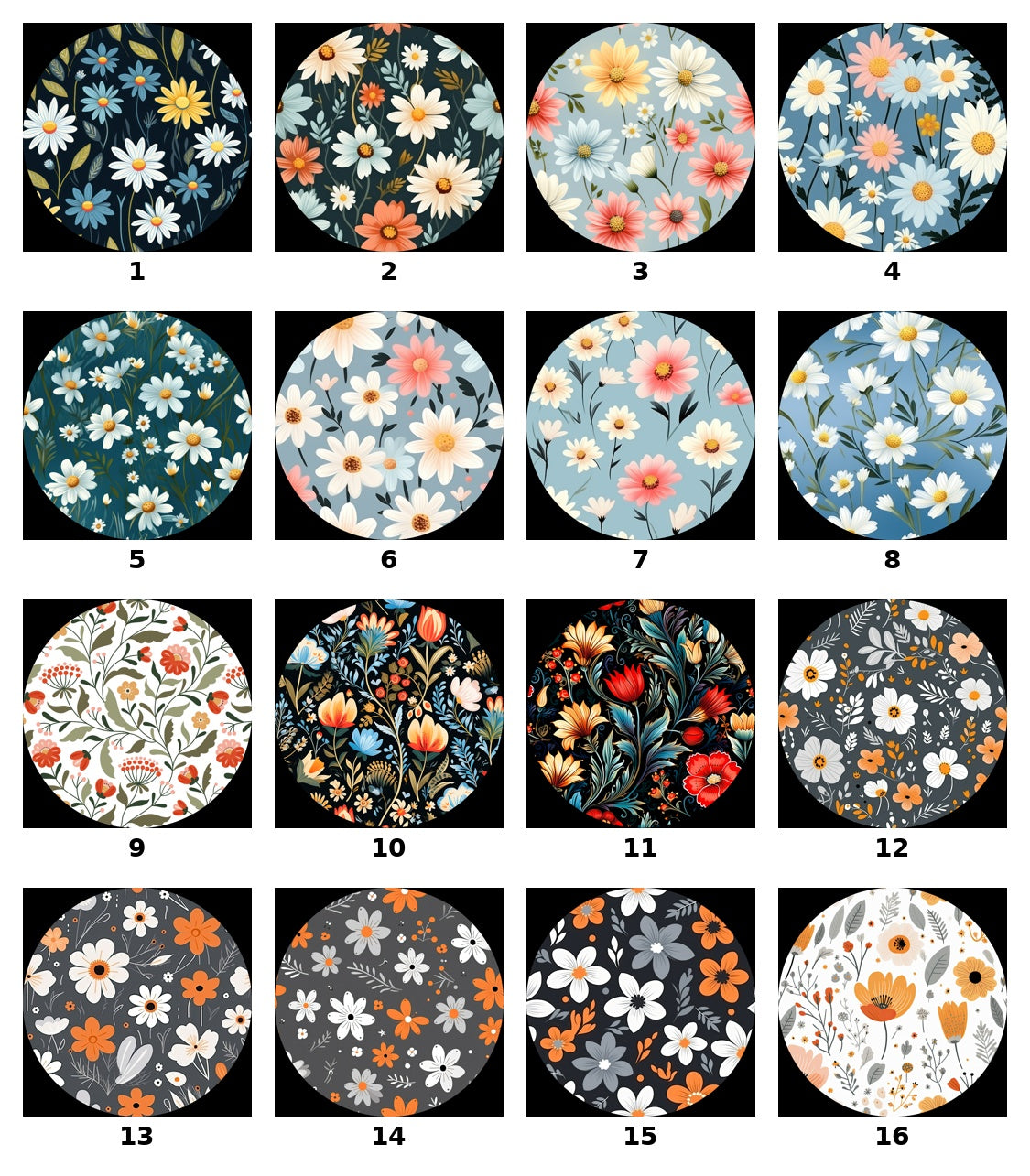 Floral Car Coasters Set of 2